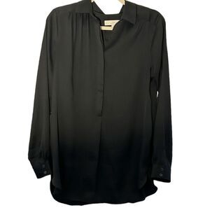 LOFT Black Long Sleeve Blouse Size Medium